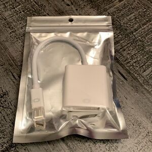 Mini DisplayPort  M to DVI F Adapter, NWT